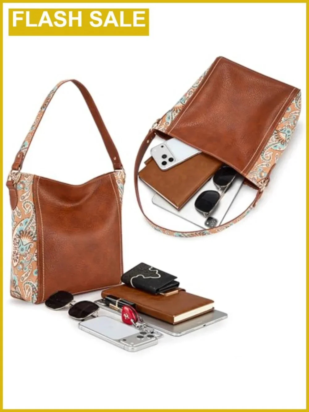 Vegan Leather Hobo Shoulder Bag for Women Medium Soft Handbag Crossbody Purse